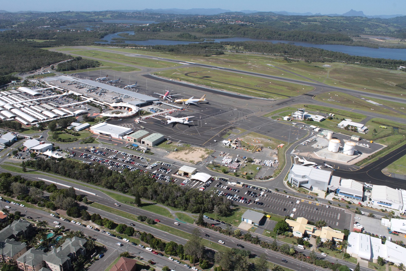 Construction works were undertaken on the northern apron and Taxiway Echo at the Gold Coast Airport